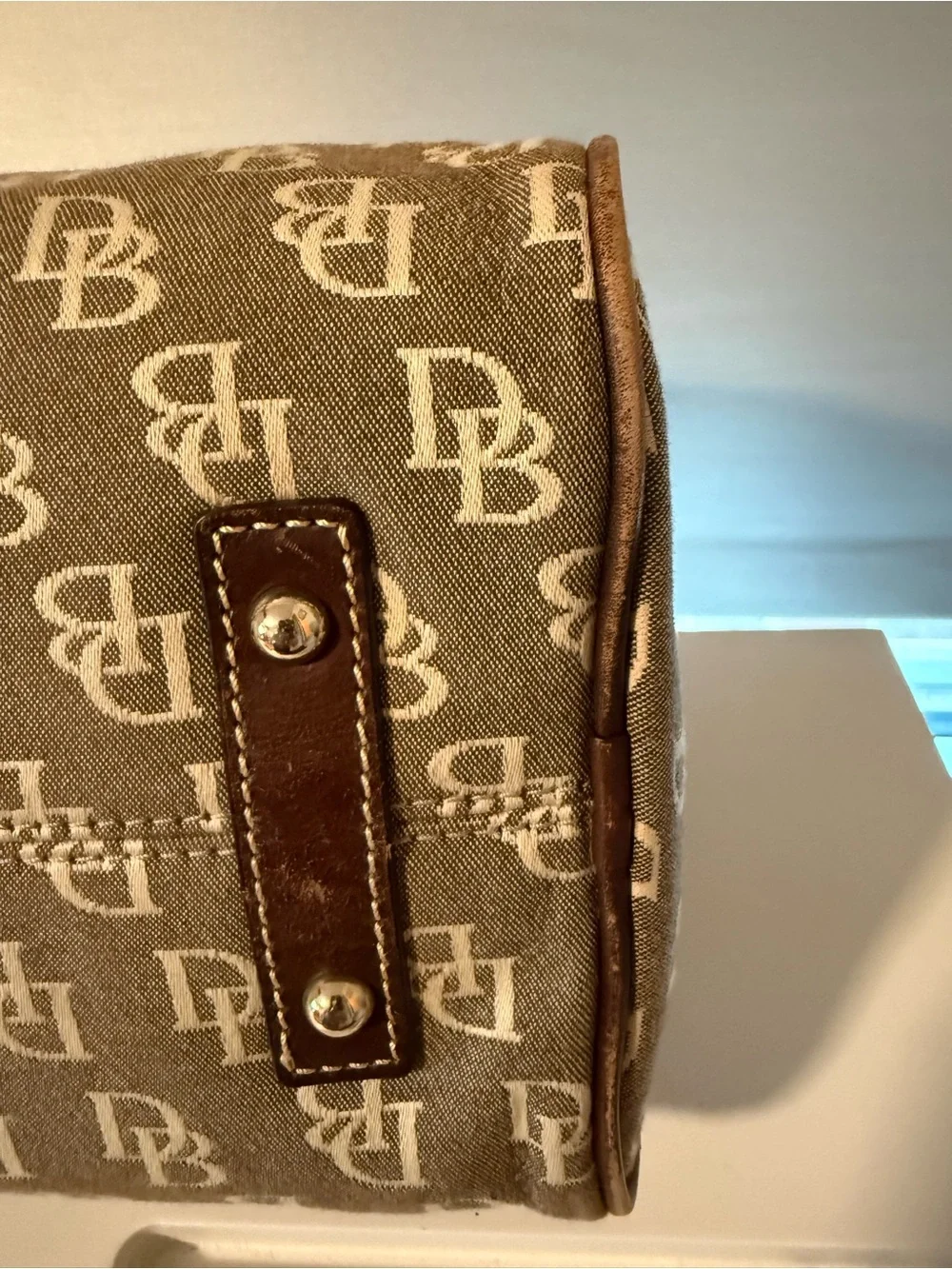 Dooney & Bourke Brown Monogram Satchel